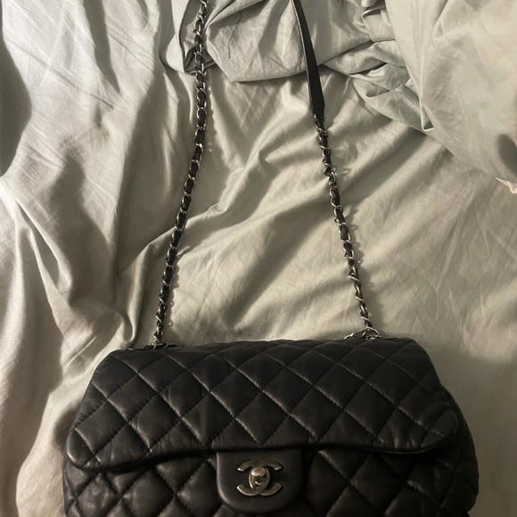 🛑sold Chanel Lambskin Medium Accordion Flap Black - Picture 7 of 16